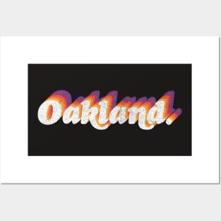 Oakland // Retro Typography Design Posters and Art